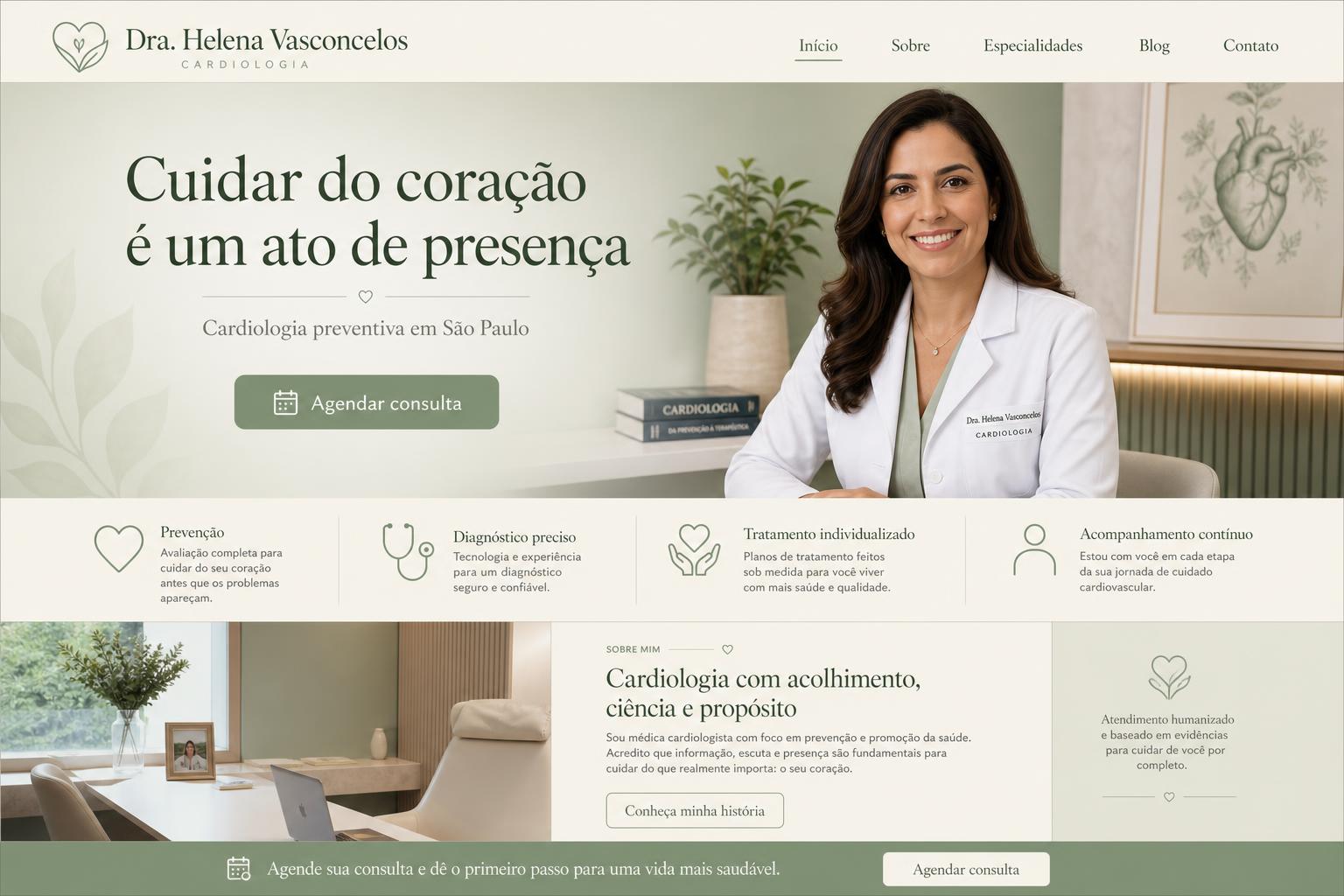 Site entregue para Dra. Angela Garcia — Cardiologia preventiva